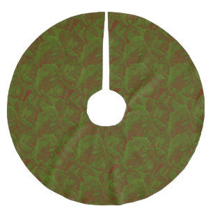 Saia Para Árvore De Natal De Poliéster William Morris Vintage Clássica, Camisa Verde Clás