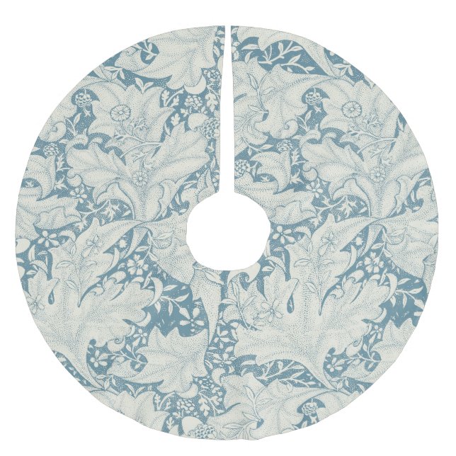 Saia Para Árvore De Natal De Poliéster William Morris Wallflower Blue damask (Frente)