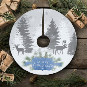 Saia Para Árvore De Natal De Poliéster Wonderland Tree Skirt - Azul