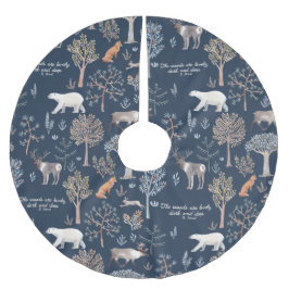 Saia Para Árvore De Natal De Poliéster Woodland Maravilha a saia da árvore de Natal