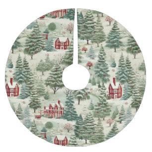 Saia Para Árvore De Natal De Poliéster Woodland Rusland Country Christmas Cozy Cozy