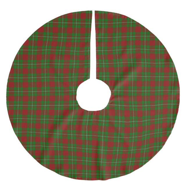 Saia Para Árvore De Natal De Poliéster Xadrez Clan MacGregor Tartan (Frente)