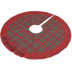 Saia Para Árvore De Natal De Poliéster Xadrez Tartan Real Clan Escocês Seu Nome de Famíli