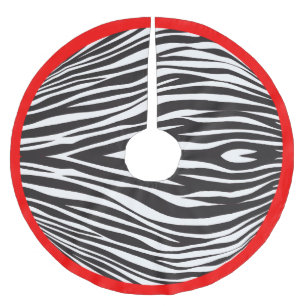Saia Para Árvore De Natal De Poliéster Zebra Stripes Impressão ESCOLHA COR DE BORDA