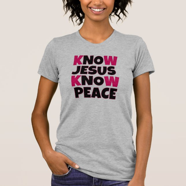 Saiba que Jesus sabe a camisa das mulheres da paz (Frente)