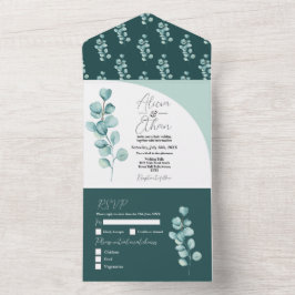 Saídas do Convite de casamento Eucalyptus e do Pri