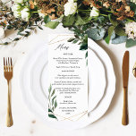 Saídas e Eucalyptus Dourado Menu 2<br><div class="desc">Combine seu casamento ou convites de festas ou tema com suas lindas folhas russas e seus Dourados menus Eucalipto.</div>