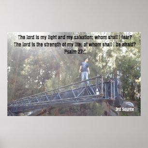 Saiga 12 Psalm 27:1 Poster Inspiracional