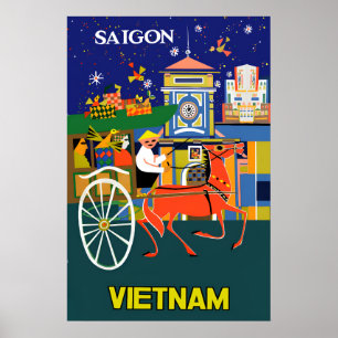Saigon, poster de viagens do Vietname