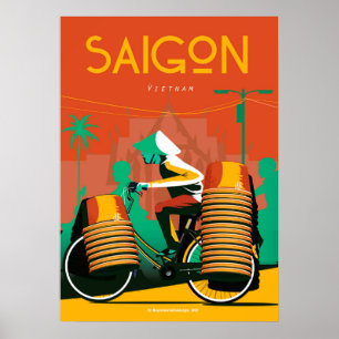 Saigon poster de viagens vietnam