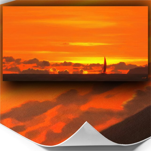 Sailboat Sunset 1300 Art Impressão (Criador carregado)