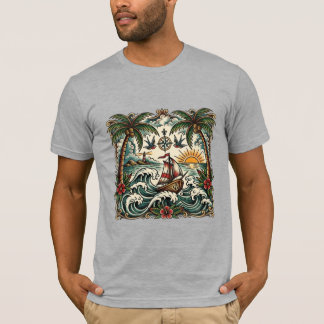 Sailor Jerry Style Tropical Paradise T-Shirt – Tra