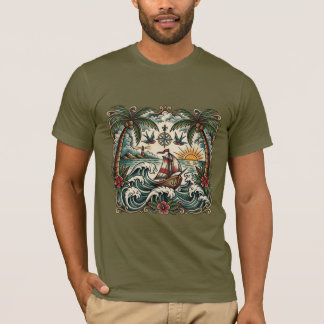 Sailor Jerry Style Tropical Paradise T-Shirt – Tra