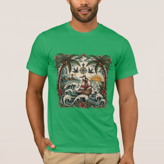 Sailor Jerry Style Tropical Paradise T-Shirt – Tra