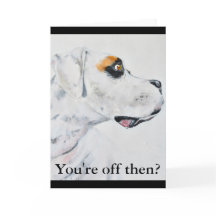 Saindo do trabalho, Cartão de Cachorro Boxer