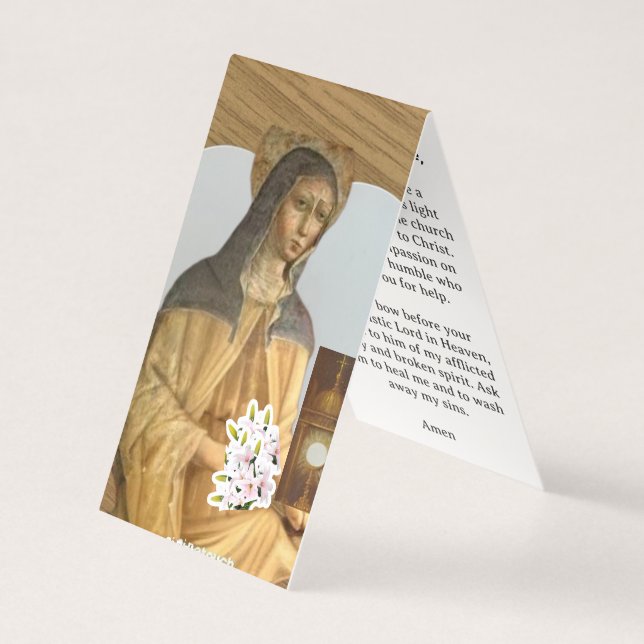 Saint Clare of Assisi Prayer Card (Frente)