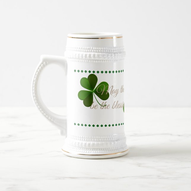 Saint Patricks Caneca de cerveja Maio As Bênçãos (Esquerda)