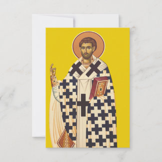 Saint Timothy of Ephesus Byzantine Icon Holy Card