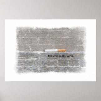 Sair do Poster de Suporte ao Tabagismo - Quem Sai,