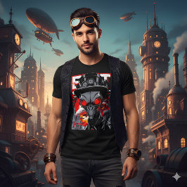Sair do Sistema | Camiseta Retro Steampunk Alien