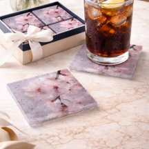 Sakora pink Glass Coaster – Design de Flor Elegant