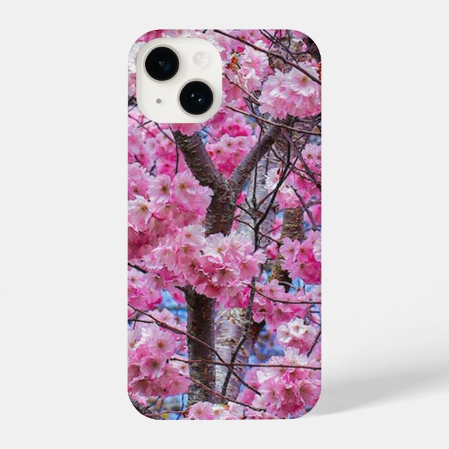 Sakura Bloom Elegance: iPhone 14 Caso de Ajustado  (Verso)