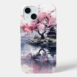 Sakura Blooming sobre o Lago