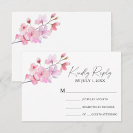 Sakura - Cartão de Resposta de Casamento
