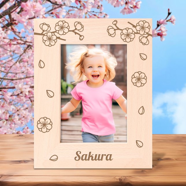 Sakura Cherry Blossoms Nome Personalizado 5x7 (Criador carregado)