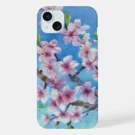 Sakura em Aquarela Pintada à Mão Tendência