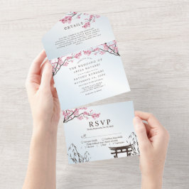 Sakura Flor de Cerejeira Japonesa Casamento Asiáti