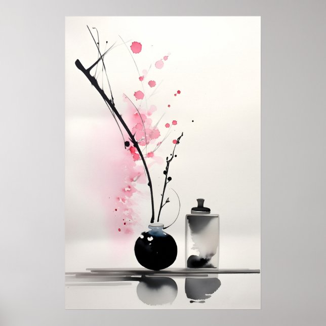 Sakura Japan Zen Poster (Frente)