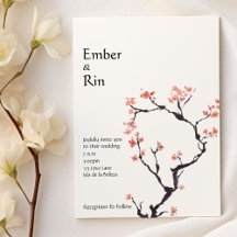 Sakura Mountain | Convite Casual Para Casamento