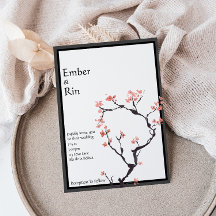 Sakura Mountain | Convite Casual para Casamento Fr