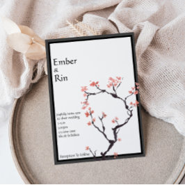 Sakura Mountain | Convite Casual para Casamento Fr