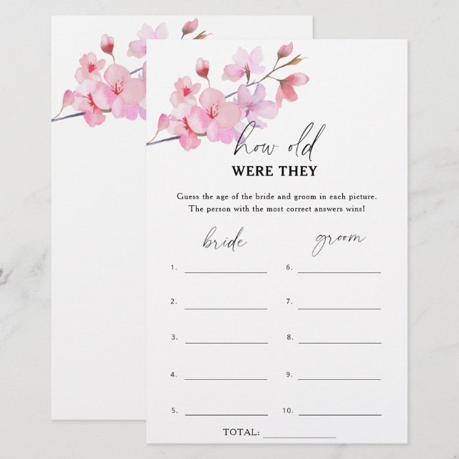 Sakura - Quantos anos eles tiveram? (Frente/Verso)