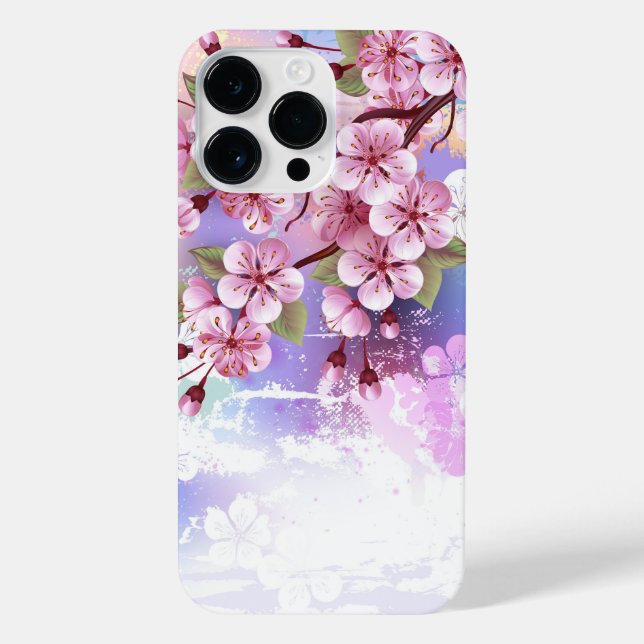 Sakura rosa no fundo da pintura (Verso)