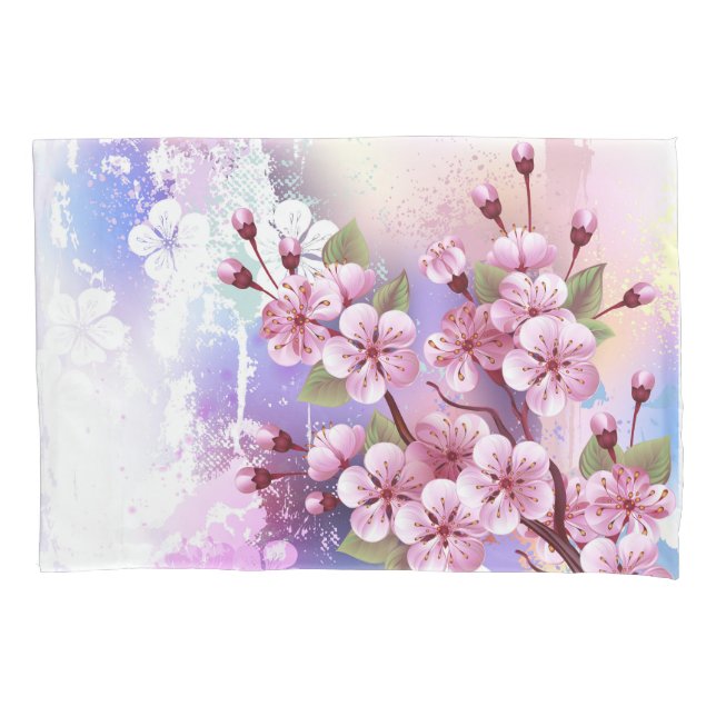 Sakura rosa no fundo da pintura (Frente)