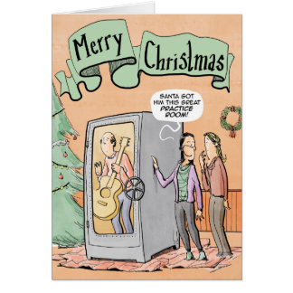 Sala da prática da guitarra do cartão de Natal