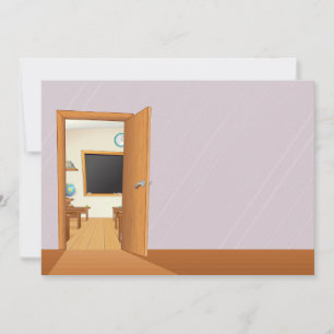 Sala De Aula Através De Convites De Porta Aberta