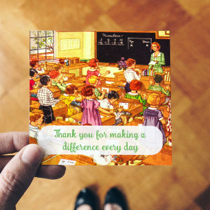 Sala de aula de 40 anos Obrigado Cartão de Profess