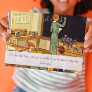 Sala de aula de 40 anos Obrigado Cartão de Profess