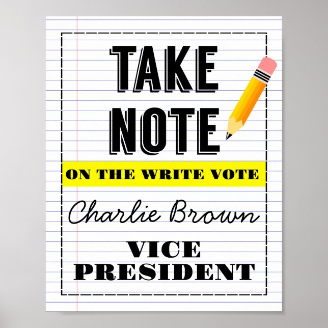 sala de aulas de poster de votação (Frente)