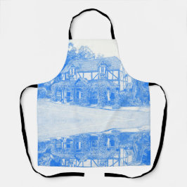 'Sala de chá da Srta. Marple' - Apron (azul)