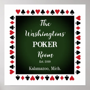 Sala de pôquer para ele Poster Impressão