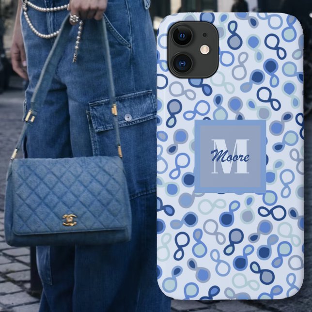 Sala Híbrida - Capa de telefone Azul (Hybrid Paisley – Blue Ombre Phone Case by Leapfroglisics)