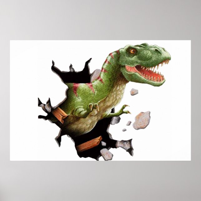 Sala Mural Poster para Crianças do Muro do T Rex D (Frente)
