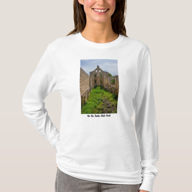 Sala Vazia Ruínas Camisa de Capa Longa (Frente)