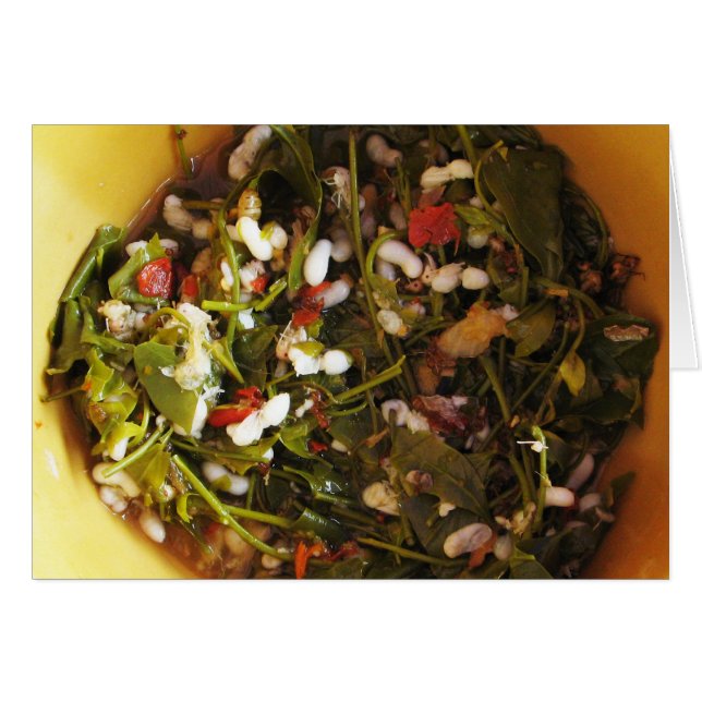 Salada de Ovos de Formigas Vermelhas ... Cartão de (Frente Horizontal)