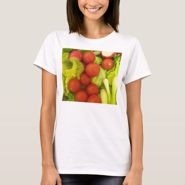 Salada Vegetais Damas T Camisa (Frente)